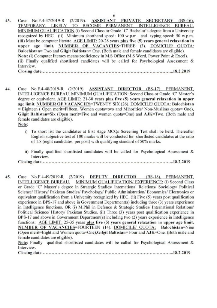 FPSC New Jobs Advertisement No 2 2019 f FPSC New Jobs Advertisement No 2 2019 f