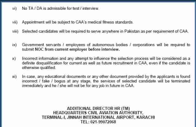 Pakistan Civil Aviation Authority Jobs 2019 CAA Notice No 8 2019 Apply Online 2