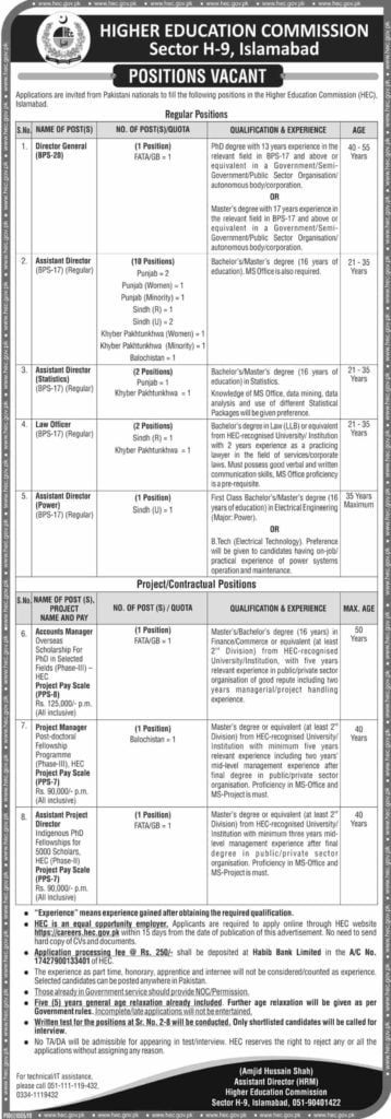 HEC Latest Jobs 2019 Advertisement www.hec.gov.pk Apply Online HEC Latest Jobs 2019 Advertisement www.hec.gov.pk Apply Online