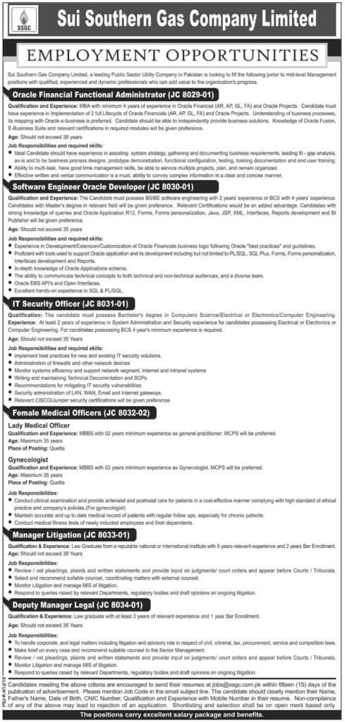 Sui Southern Gas Company Limited Ssgc Jobs 2019 Advertisement 2 Sui Southern Gas Company Limited Ssgc Latest Jobs 2019 Advertisement Apply Online