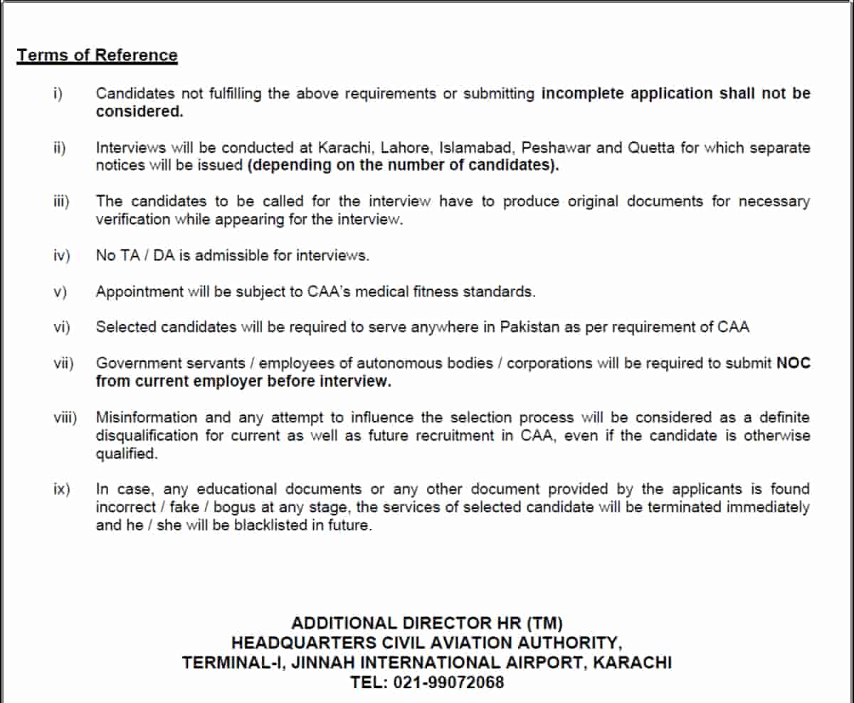 Pakistan Civil Aviation Authority Jobs 2020 CAA Notice No 2 2020 Apply Online Latest 2