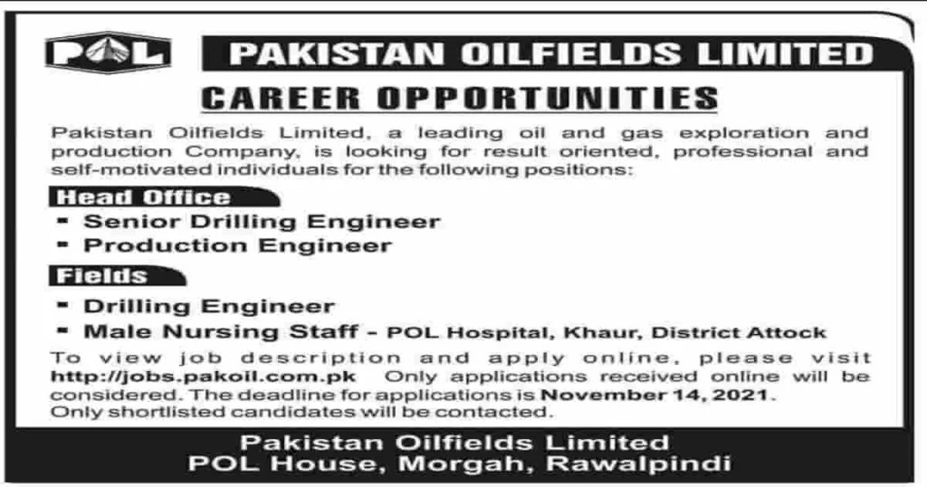 Featured Image Pakistan Oilfields Limited POL Jobs 2021 Apply Online jobs.pakoil.com.pk