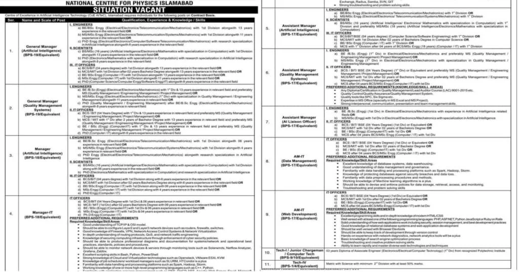 Featured Image National Centre for Physics NCP Islamabad Jobs 2022 www.ncp.edu.pk