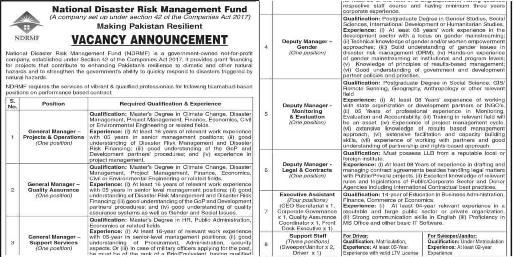 Featured Image National Disaster Risk Management Fund NDRMF Jobs 2022 Latest