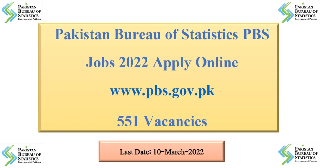 Featured Image Pakistan Bureau of Statistics PBS Jobs 2022 Apply Online www.pbs.gov.pk