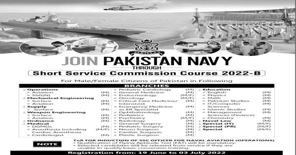 Featured Image Join Pak Navy Jobs 2022 Short Service Commission SSC Online Apply