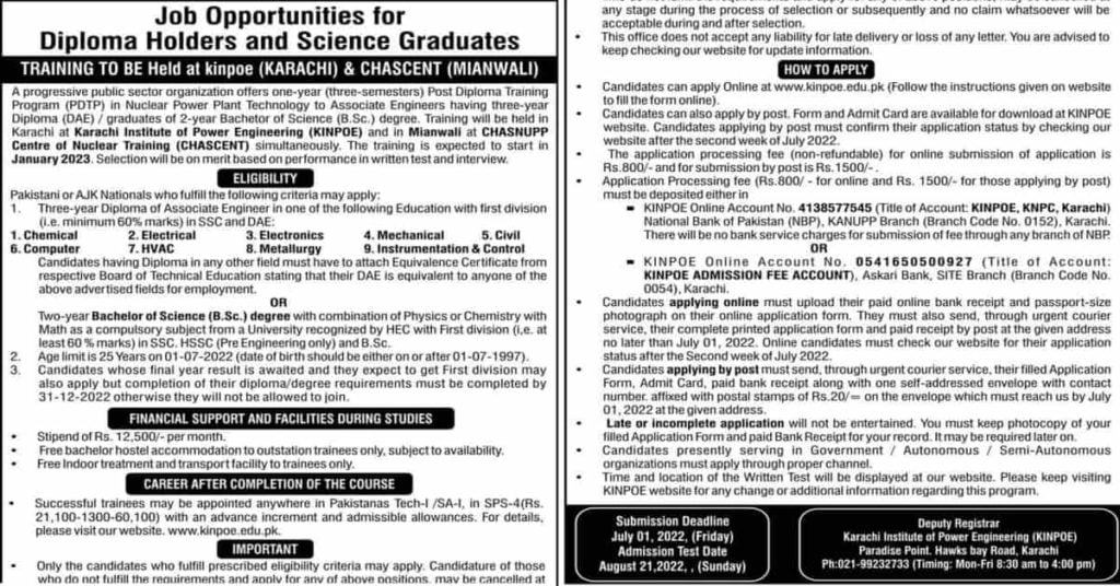 Featured KINPOE Jobs 2022 www.kinpoe.edu.pk Apply Online Latest Advertisement