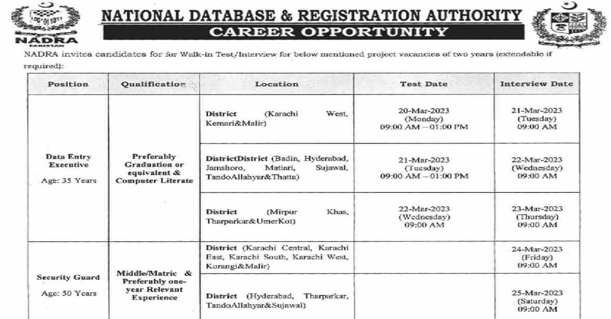 government-of-pakistan-nadra-jobs-2023-karachi-walk-in-interviews-for