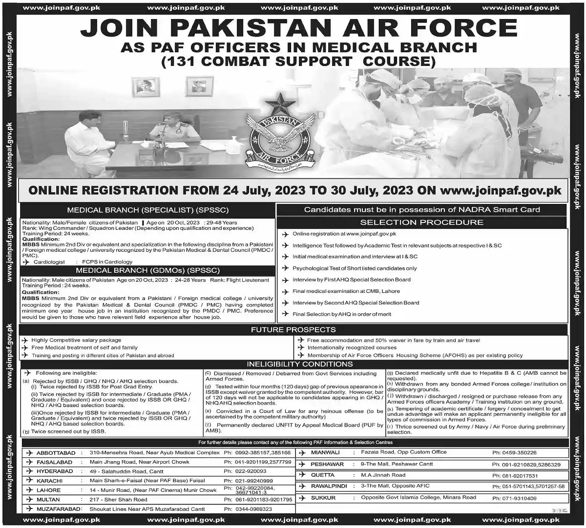 Join Pakistan Air Force PAF as Medical Officer Jobs 2023 Advertisement Join Pakistan Air Force PAF as Medical Officer Jobs 2023 Advertisement