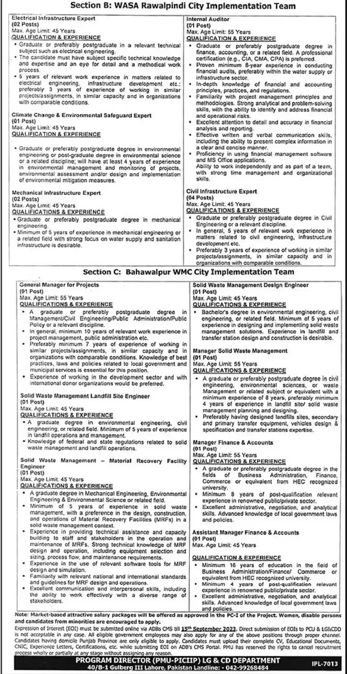 Punjab Govt Local Government and Community Development Department Jobs 2023 2