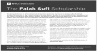 Featured Image Falak Sufi Scholarship 2024 New York University NYU Fully Funded