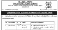 Featured Image Join Pakistan Rangers Sindh Jobs 2023 as a Medical Doctor