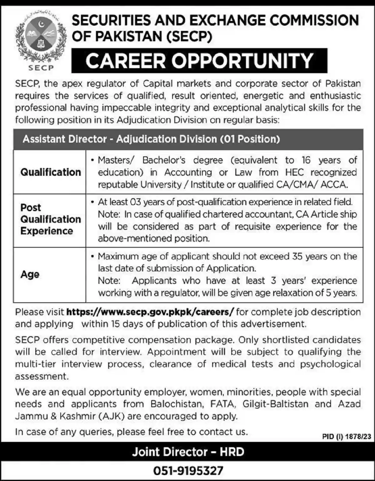 Securities And Exchange Commission Of Pakistan Secp Careers 2023 Securities And Exchange Commission Of Pakistan Secp Careers 2023