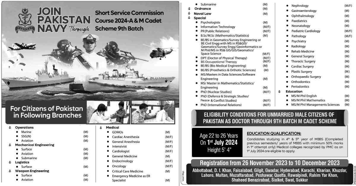 Featured Image Join Pak Navy Jobs 2023 SSC 2024 A 9th M Cadet Scheme 