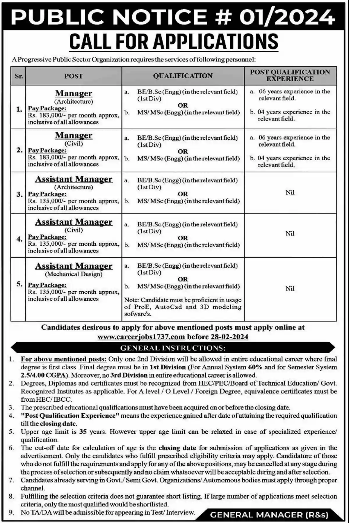 Public Sector Organization Jobs 2024 Careerjobs1737 Apply Online