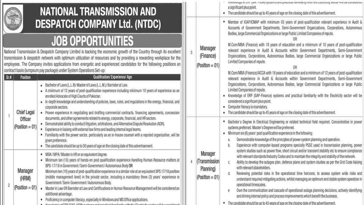 Featured Image NTDC Careers 2024 Apply Online www.ntdc.gov.pk